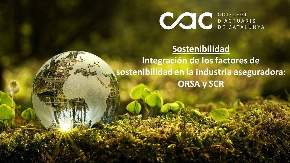 Webinar Sostenibilitat: Integració dels factors de sostenibilitat en la indústria asseguradora: ORSA i SCR