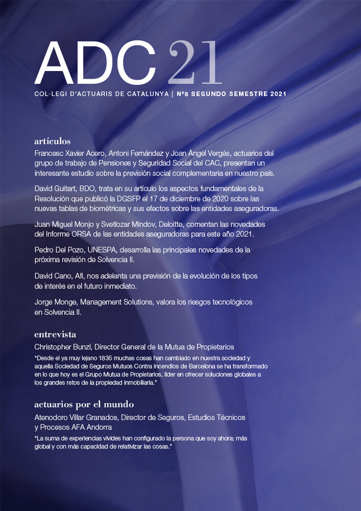 ADC21. Col·legi d'Actuaris de Catalunya, N8 Segon Semestre 2021
