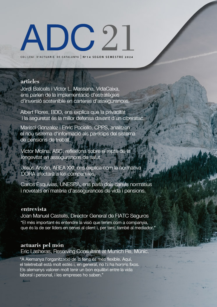 ADC21. Col·legi d'Actuaris de Catalunya, N14 Segon Semestre 2024