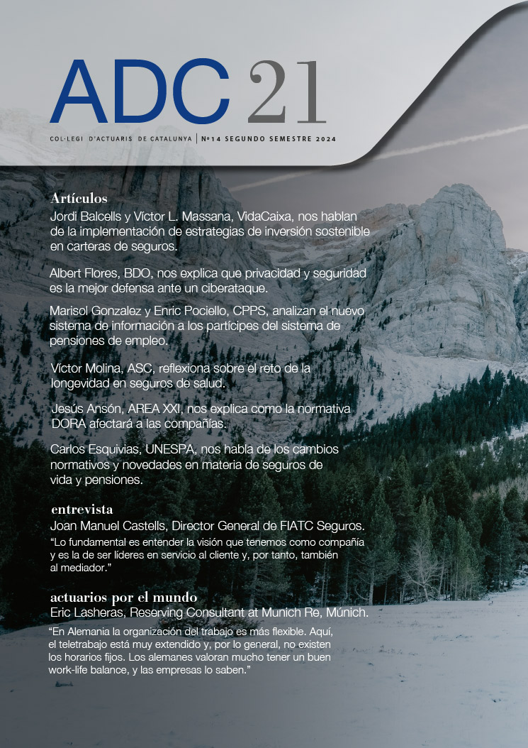 ADC21. Col·legi d'Actuaris de Catalunya, N14 Segundo Semestre 2024